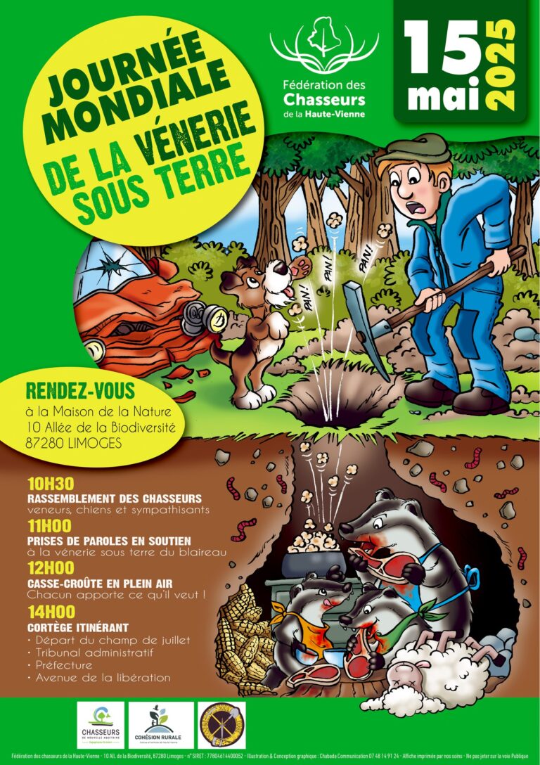 Manifestation en faveur de la défense de la vènerie sous terre